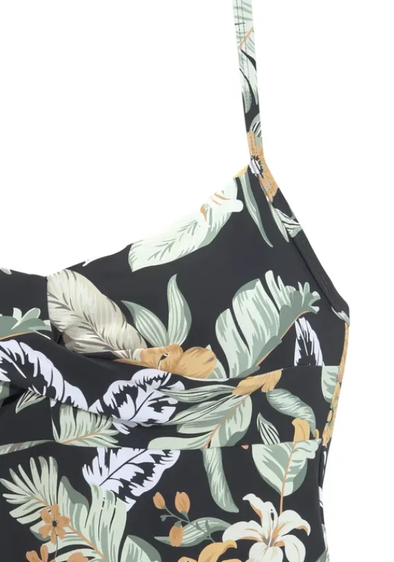 Tankinis|Sunseeker Bugel-Tankini-Top"Suva" Schwarz-Bedruckt