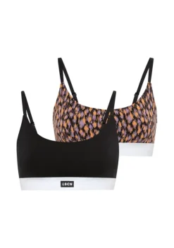 Bhs Ohne Bugel|LSCN by LASCANA Bustier Schwarz Bedruckt, Schwarz Uni