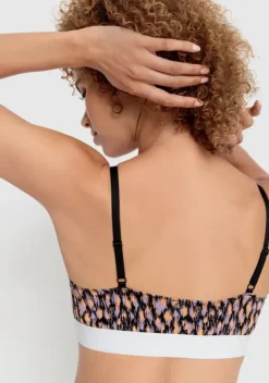 Bhs Ohne Bugel|LSCN by LASCANA Bustier Schwarz Bedruckt, Schwarz Uni