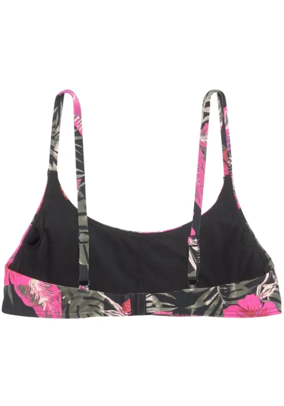 Bustier-Bikinis|LASCANA Bustier-Bikini-Top"Elsa" Schwarz-Pink-Bedruckt