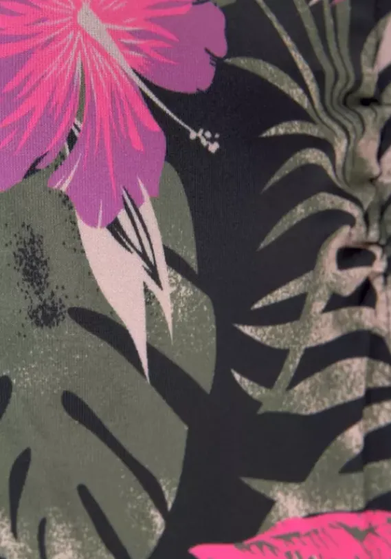 Bustier-Bikinis|LASCANA Bustier-Bikini-Top"Elsa" Schwarz-Pink-Bedruckt