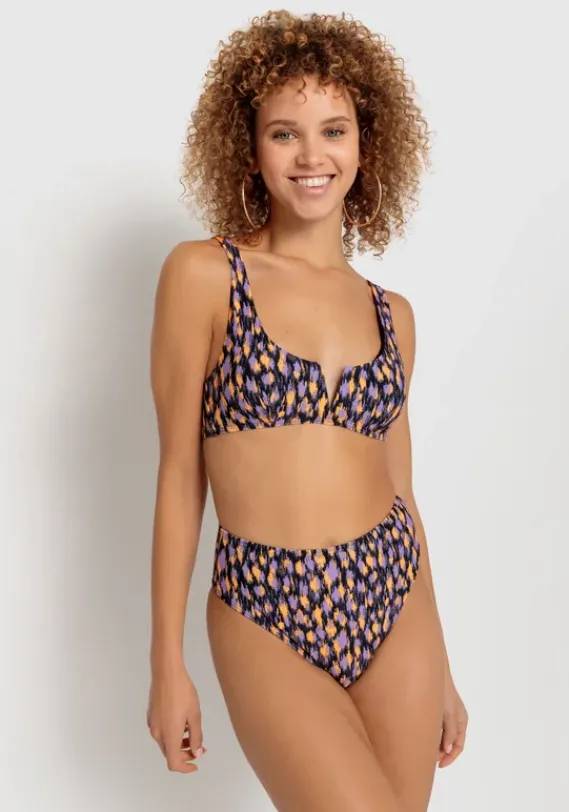 Bustier-Bikinis|LSCN by LASCANA Bustier-Bikini-Top"Lavista" Schwarz Bedruckt