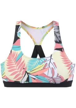 Bustier-Bikinis|LASCANA ACTIVE Bustier-Bikini-Top"Layne" Turkis-Gelb-Bedruckt