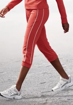 Lange Hosen|H.I.S Caprihose Rot