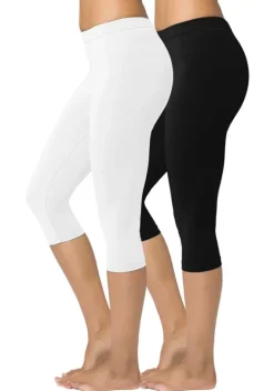 Homewear-Leggings|Vivance active Caprileggings Weis, Schwarz