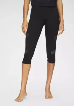 Lange Hosen|LASCANA ACTIVE Caprileggings Schwarz