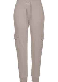 Lange Hosen|LASCANA Cargohose Hellbeige