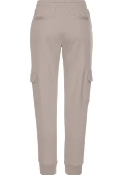 Lange Hosen|LASCANA Cargohose Hellbeige