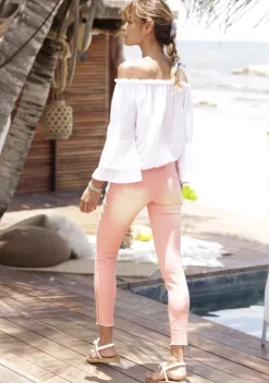 Blusen|LASCANA Carmenbluse Weis