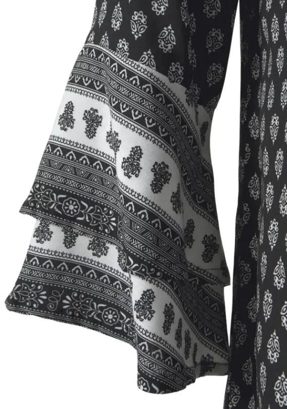 Strandmode|LASCANA Carmenbluse Schwarz-Weis