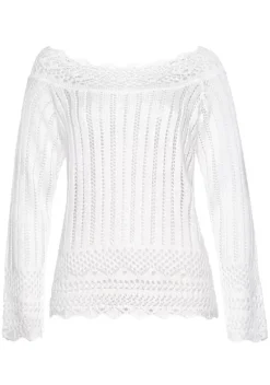Pullover|Vivance Carmenpullover Weis