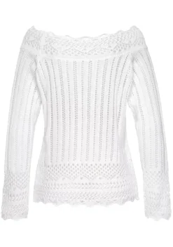 Pullover|Vivance Carmenpullover Weis