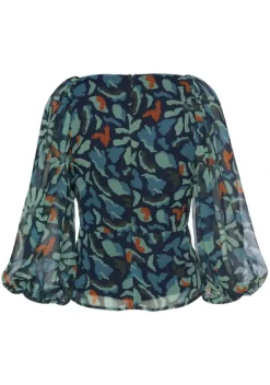 Blusen|LASCANA Chiffonbluse Marine-Dunkelgrun
