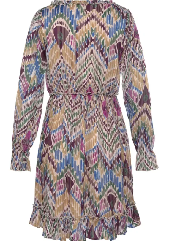 Kurze Kleider|LASCANA Chiffonkleid Bunt Bedruckt