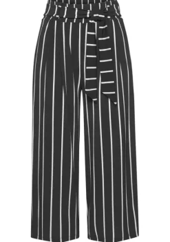 Lange Hosen|LASCANA Culotte Schwarz-Weis-Gestreift
