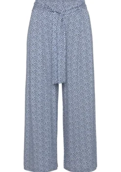 Lange Hosen|LASCANA Culotte Blau Bedruckt