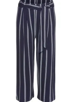 Lange Hosen|LASCANA Culotte Marine-Weis-Gestreift