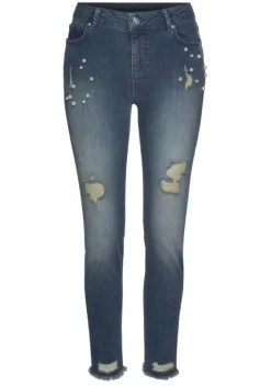 Lange Hosen|LASCANA Destroyed-Jeans Blue-Washed