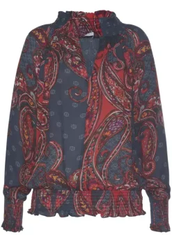 Strandmode|LASCANA Druckbluse Blau-Rot-Bedruckt