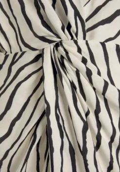 Kurze Kleider|LASCANA Druckkleid Creme-Schwarz