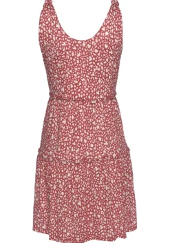Kurze Kleider|Beachtime Druckkleid Rot-Weis-Bedruckt