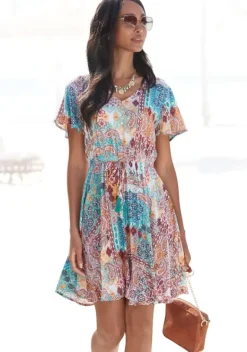 Strandmode|LASCANA Druckkleid Bunt Bedruckt