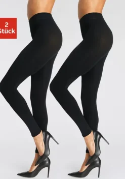 Strumpfhosen|LASCANA Feinstrumpfleggings Schwarz