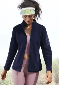 Jacken & Mantel|LASCANA Fleecejacke Dunkelblau