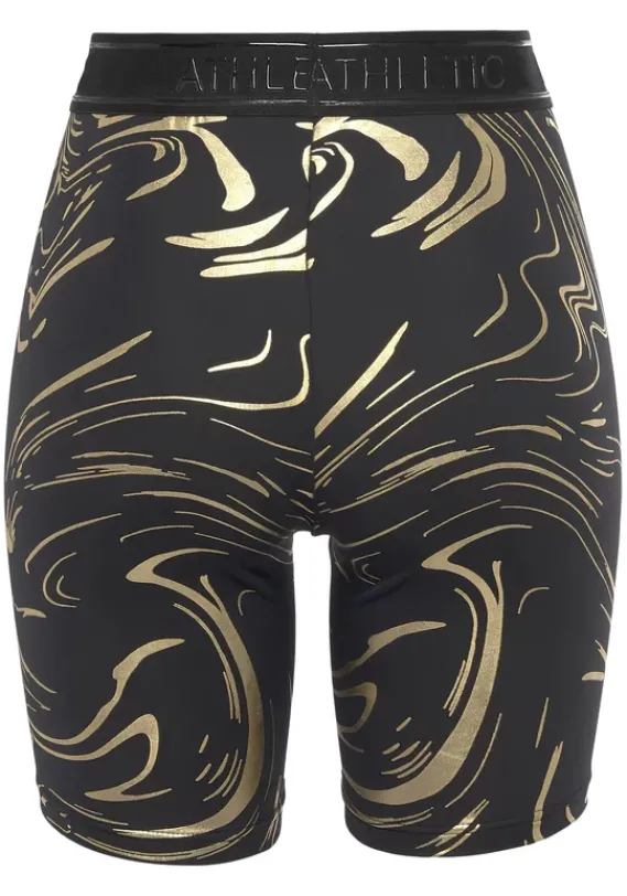 Shorts|LASCANA ACTIVE Funktionsshorts"-Radlerhose" Schwarz, Gold