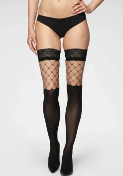 Socken|petite fleur gold Halterlose Feinstrumpfe 1X Schwarz