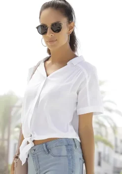 Blusen|Buffalo Hemdbluse Weis