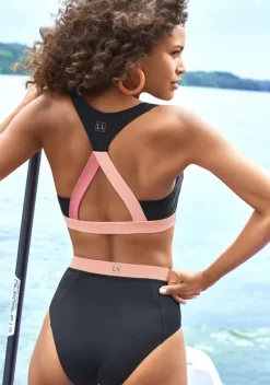 Bikini-Unterteile|LASCANA ACTIVE Highwaist-Bikini-Hose"Janni" Schwarz