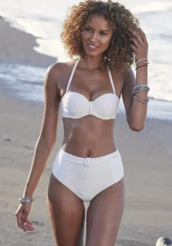 Bikini-Unterteile|Sunseeker Highwaist-Bikini-Hose"Loretta" Weis