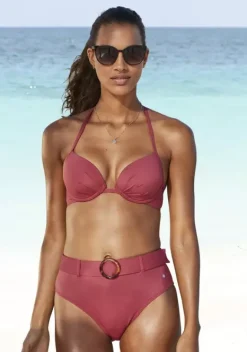Bikini-Unterteile|s.Oliver Highwaist-Bikini-Hose"Rome" Rostrot