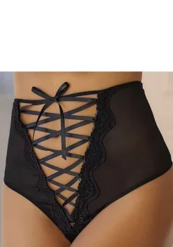 Strings|petite fleur gold High-Waist-String Schwarz