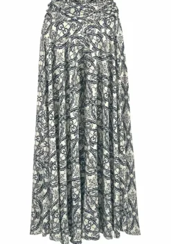 Lange Hosen|LASCANA Hosenrock Marine-Creme