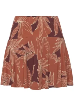 Lange Hosen|LASCANA Hosenrock Orange-Aubergine Bedruckt