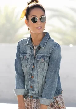 Jacken & Mantel|LASCANA Jeansjacke Blue-Denim