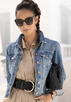 Jacken & Mantel|LASCANA Jeansjacke Blue-Denim