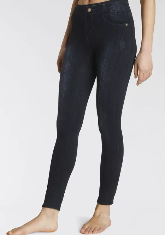 Homewear-Leggings|Buffalo Jeansleggings Dunkelblau