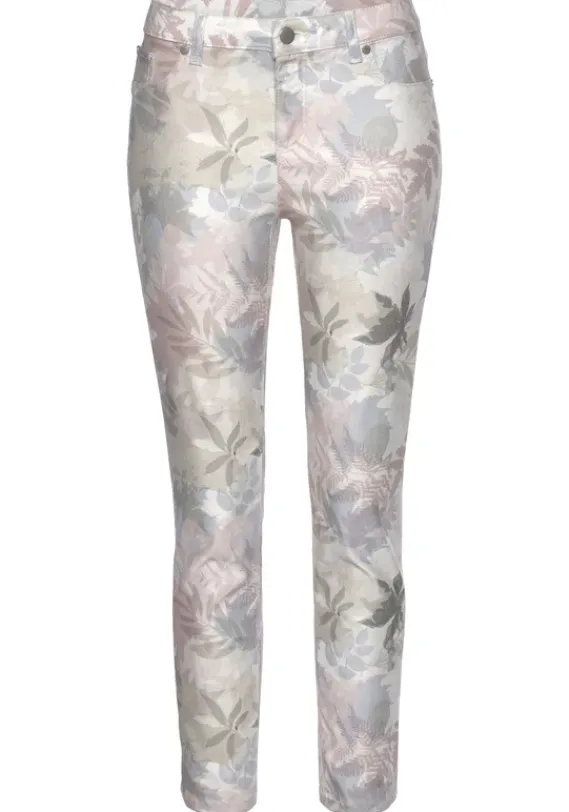 Lange Hosen|LASCANA 7/8-Jeggings Creme-Bedruckt
