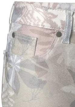 Lange Hosen|LASCANA 7/8-Jeggings Creme-Bedruckt