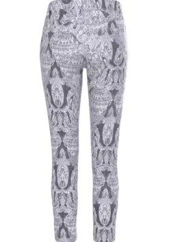 Lange Hosen|LASCANA 7/8-Jeggings Offwhite-Anthrazit Bedruckt