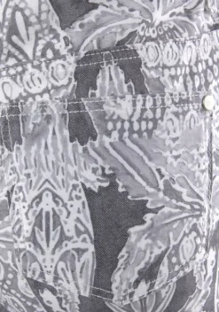 Lange Hosen|LASCANA 7/8-Jeggings Offwhite-Anthrazit Bedruckt