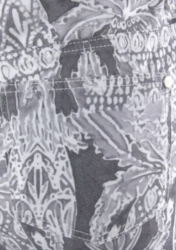 Lange Hosen|LASCANA 7/8-Jeggings Offwhite-Anthrazit Bedruckt