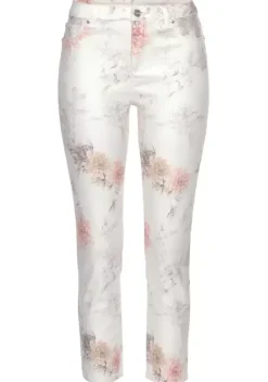 Lange Hosen|LASCANA 7/8-Jeggings Weis-Bedruckt