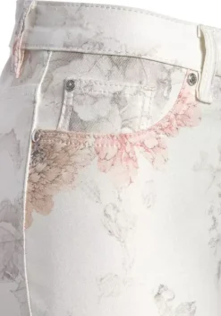 Lange Hosen|LASCANA 7/8-Jeggings Weis-Bedruckt