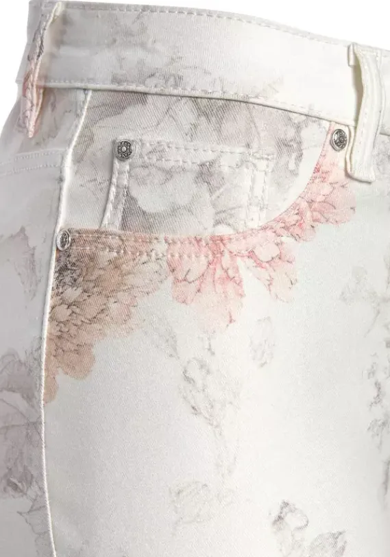 Lange Hosen|LASCANA 7/8-Jeggings Weis-Bedruckt