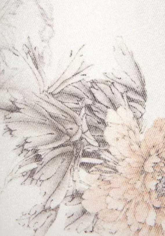 Lange Hosen|LASCANA 7/8-Jeggings Weis-Bedruckt