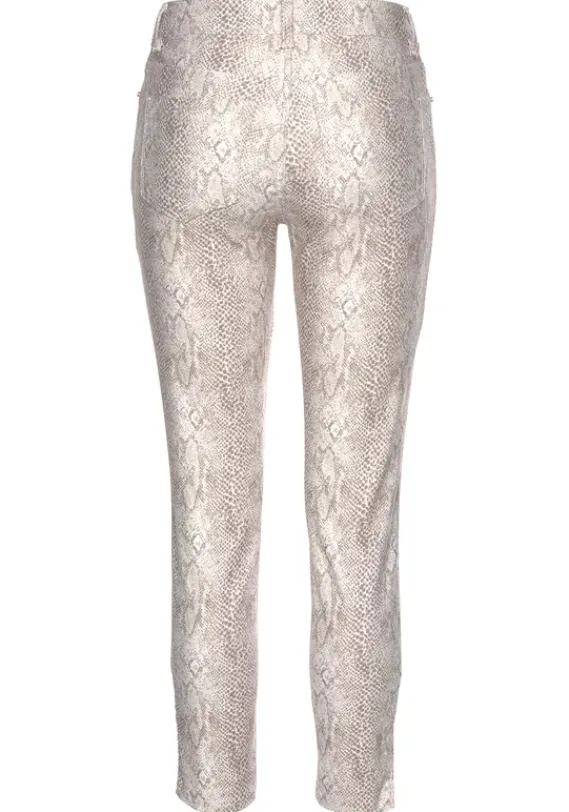 Lange Hosen|LASCANA 7/8-Jeggings Braun-Bedruckt